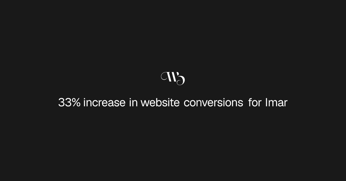 33% increase in website conversions for Imar — Windsorborn